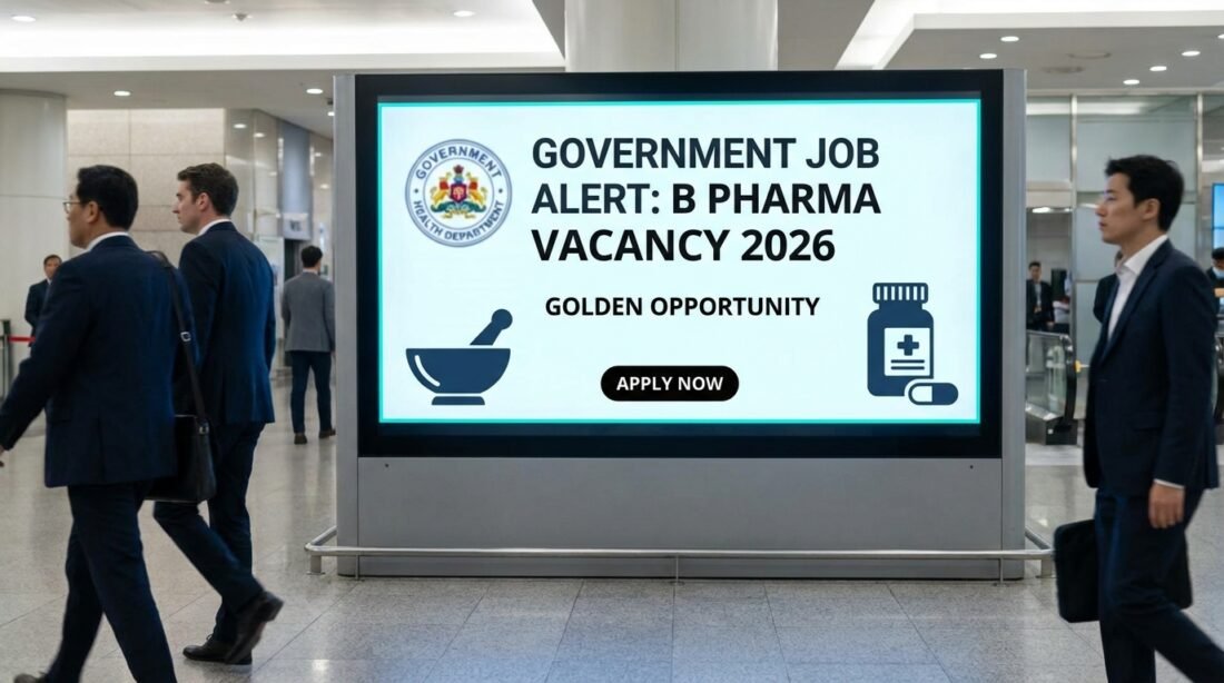 B Pharma Vacancy 2026 sarkari naukri opportunity for pharmacy graduates