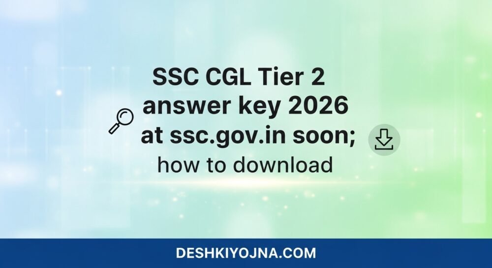 SSC CGL Tier 2 Answer Key 2026 download process shown on official SSC website